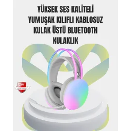 40mm Sürücülü RGB Kablosuz Kulaklık – Oyun ve Müzi..