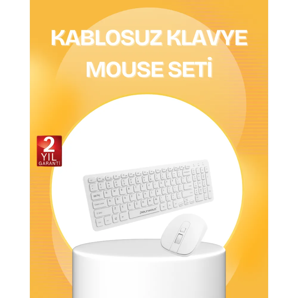Kablosuz Klavye Mouse Takımı - Ergonomik, Sessiz ve Enerji Tasarruflu