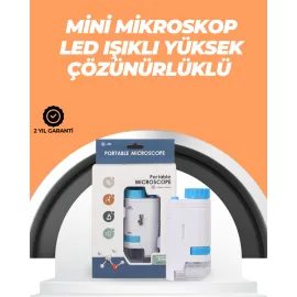 Portatif El Mikroskop – LED Işıklı, Aynı Anda Net Odaklama