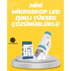 Taşınabilir LED Işıklı Cep Mikroskop – 80X–200X Büyütme