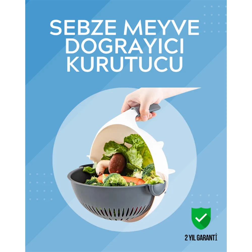 Süzgeçli Hazneye Sahip Çok Amaçlı Rende Ve Dilimleyici