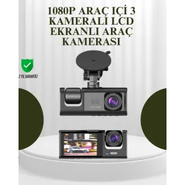 TA-01 G-Sensörlü 3'lü Kayıtlı Araç Kamerası