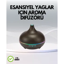 7 Renk Işıklı Ultrasonik Hava Difüzörü – Sessiz Ve Güvenli Kullanım