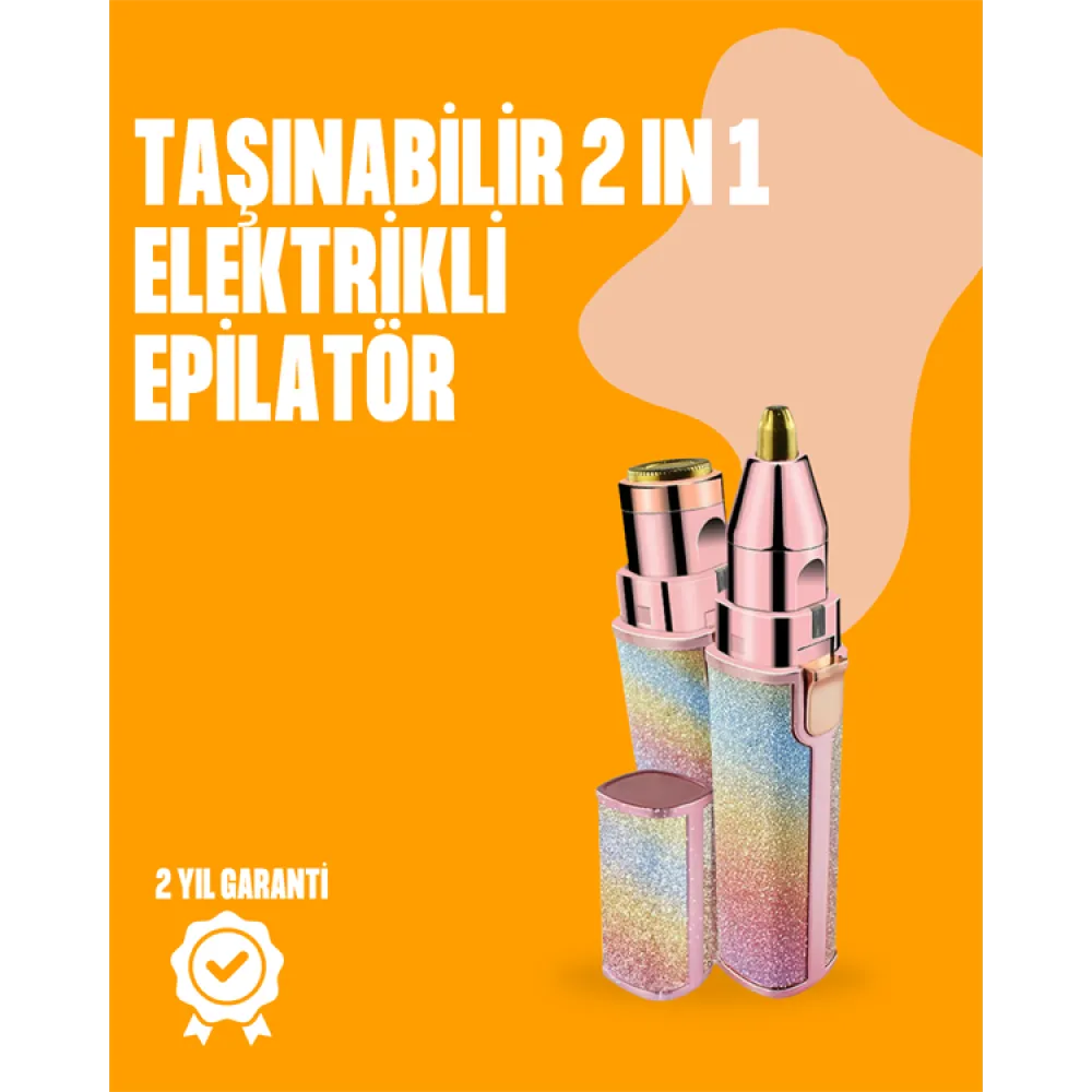Mini USB Şarjlı Elektrikli Epilatör – Kaş ve Yüz Tüy Temizliği İçin 2'si 1 Arada
