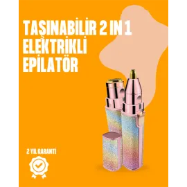 Mini USB Şarjlı Elektrikli Epilatör – Kaş ve Yüz Tüy Temizliği İçin 2'si 1 Arada