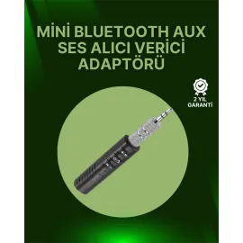 Bluetooth 4.1 Ses Alıcısı | 3.5mm Girişli Hoparlör & Kulaklıklar İçin Kablosuz Dönüştürücü