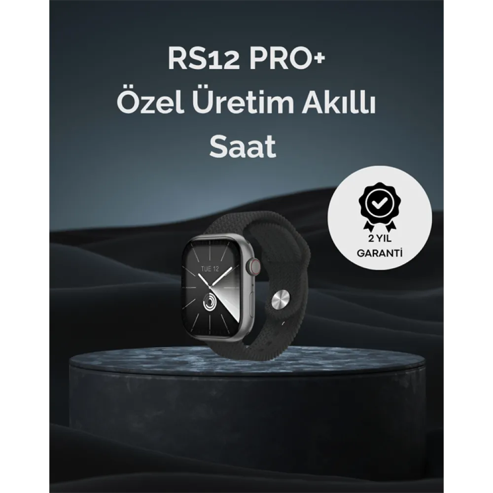 Rs12 Pro+ 2025 Serisi Uzun Şarj Süreli Garantili Full Ekranlı Özel Üretim Akıllı Saat – 2Gb Hafıza, Amoled, Gps, Sesli Arama