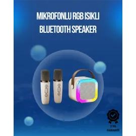 Bluetooth, USB ve AUX Girişli Çok Fonksiyonlu Karaoke Hoparlör