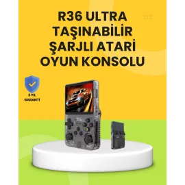 R36 Ultra 128GB Taşınabilir Oyun Konsolu – 4” IPS Ekran, 30.000+ Oyun, WiFi Destekli