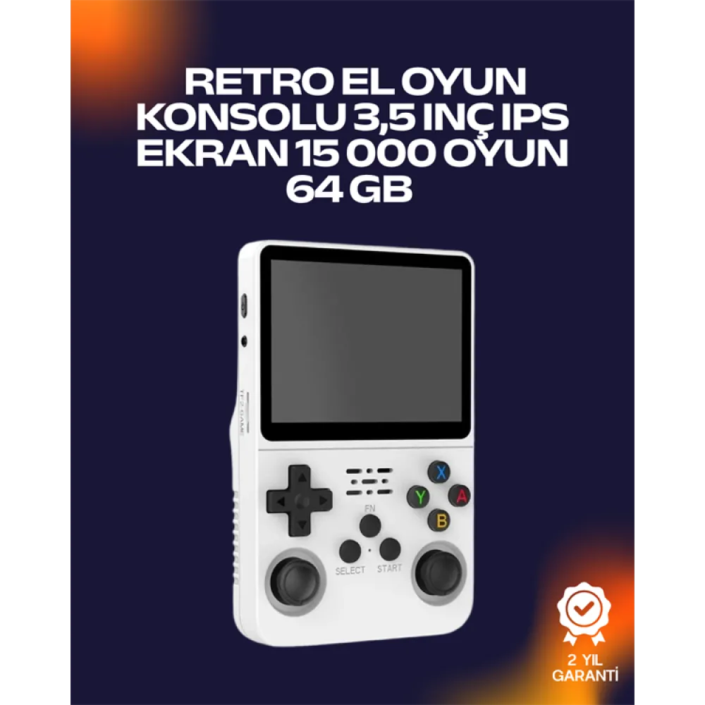 R36S Retro Oyun Cihazı – Çift MicroSD Desteği, Çoklu Platform Uyumu, 3200 mAh Batarya