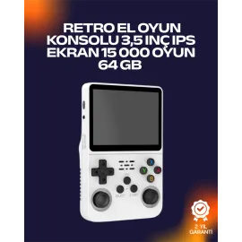 R36S Retro Oyun Cihazı – Çift MicroSD Desteği, Çoklu Platform Uyumu, 3200 mAh Batarya