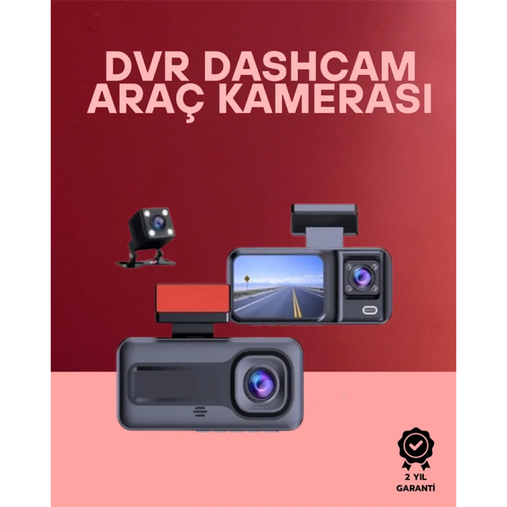 G-Sensör, Hareket Algılama Ve Döngüsel Kayıt Özellikli 3'lü Kamera Güvenlik Sistemi