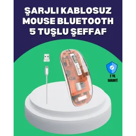 Sessiz ve Ergonomik Kablosuz Fare - 30 Gün Kullanım, 2 Modlu Bağlantı