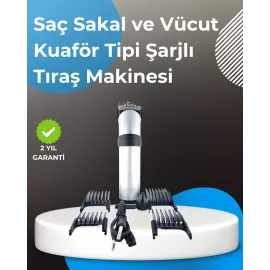 Profesyonel Saç Ve Sakal Tıraş Makinesi – Tam Aksesuar Setli