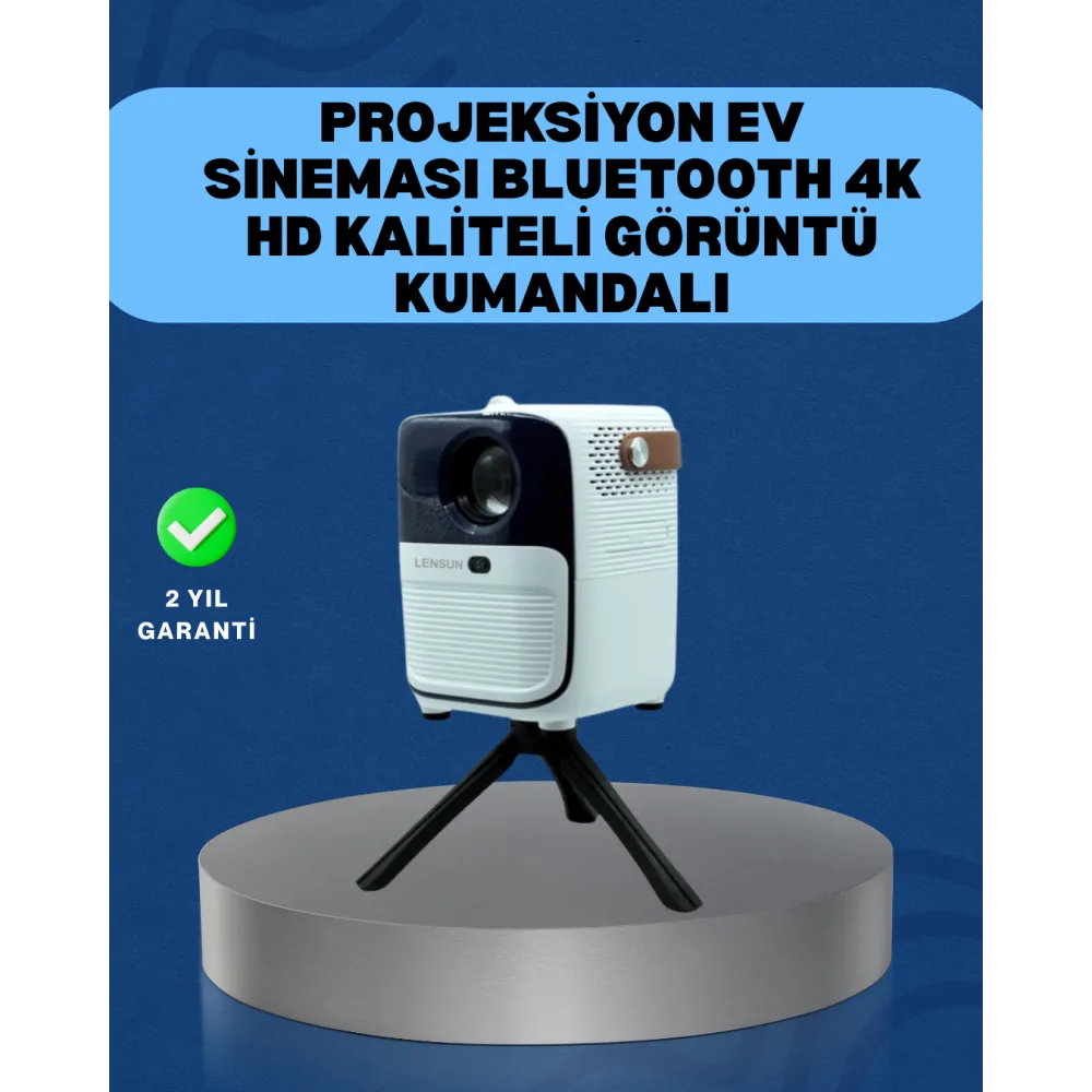 Ultra HD Çözünürlüklü Taşınabilir Projektör – 1920x1080 Piksel Görüntü Kalitesi (Kopya)