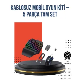 RGB Klavye + Mouse + Dönüştürücü Seti – Mobil Oyunlarda Üstün Kontrol