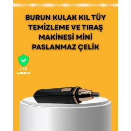 USB Şarjlı Sessiz Burun ve Kulak Kılı Temizleme Cihazı