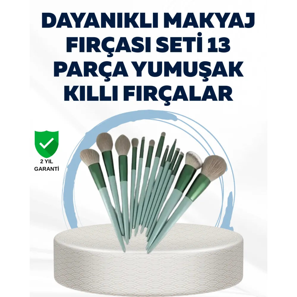 Profesyonel Kullanıma Uygun 13 Parça Makyaj Fırçası Takımı Fiber Kıllı