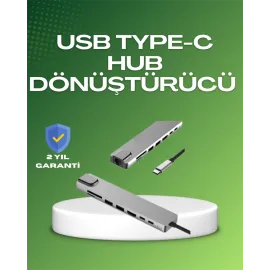 Seyahat Dostu 8‑in‑1 Hub – Şarj & Veri & Video & Ağ için Eksiksiz Çözüm