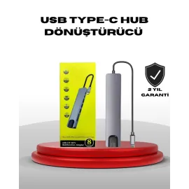 4K HDMI Çıkışlı, Gigabit Ethernet'li USB‑C Çoklu Port Hub