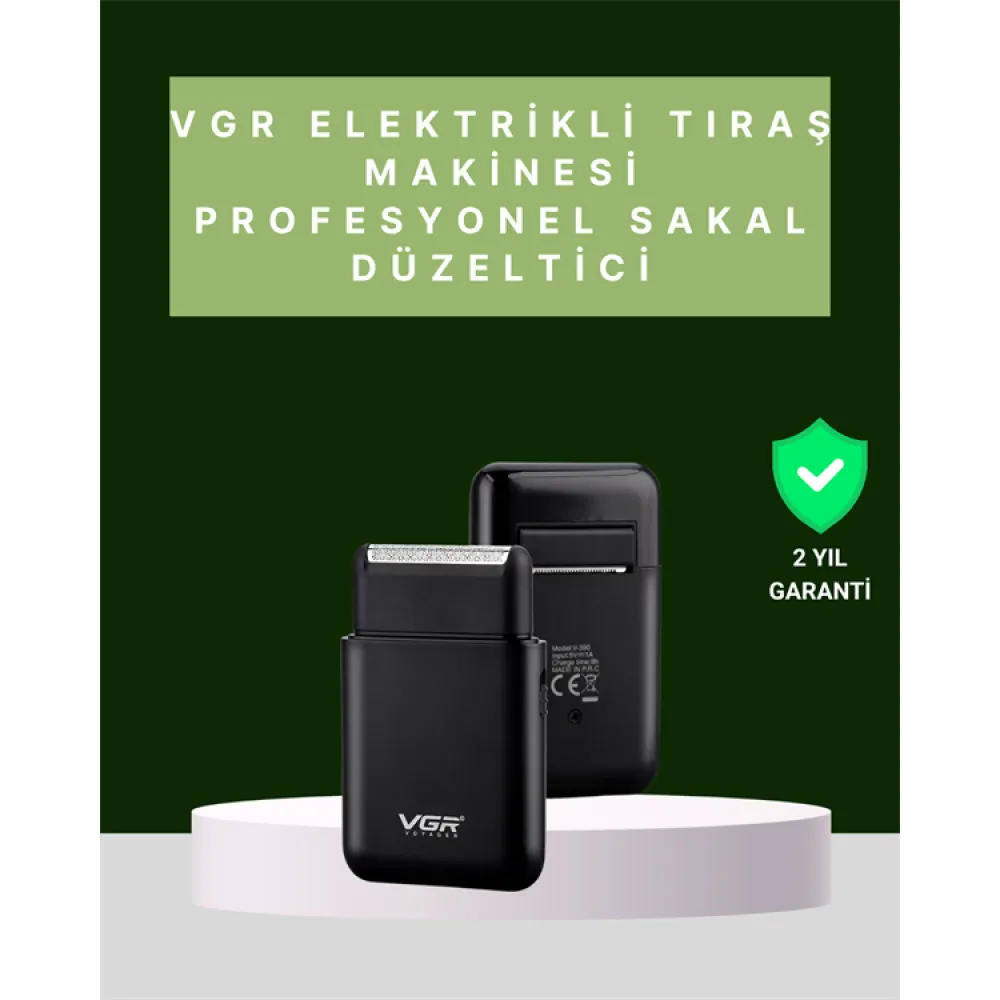 USB Şarjlı Traş Makinesi – Piston + Ağ Başlık, 600 mAh Batarya
