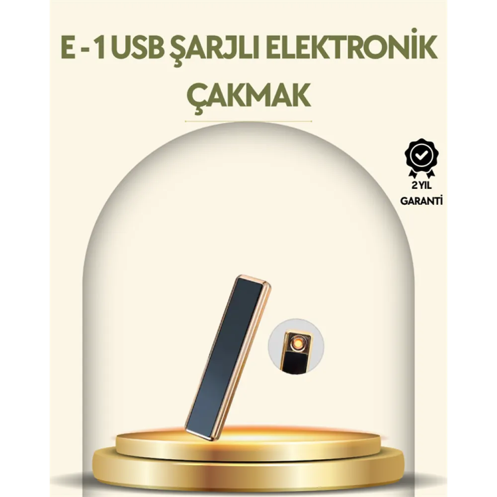 USB Şarjlı Alevsiz Elektronik Çakmak – Rüzgara Dayanıklı, Gazsız, Güvenli Kullanım