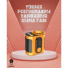 Sessiz Turbo Fan – Kamp, Spor, Ofis İçin Taşınabilir Mini Soğutucu