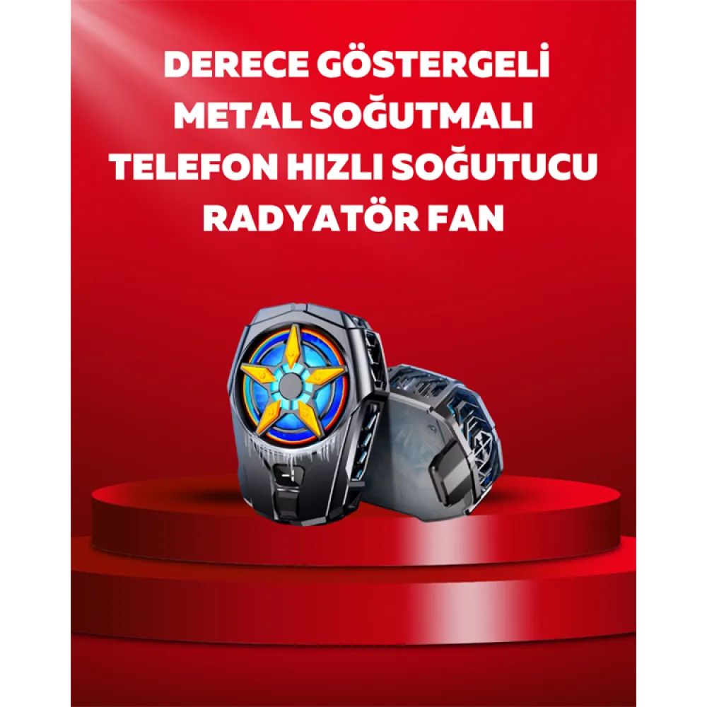 Mobil Cihaz Soğutma Radyatörü – Metal+ABS, Type-C Kablolu