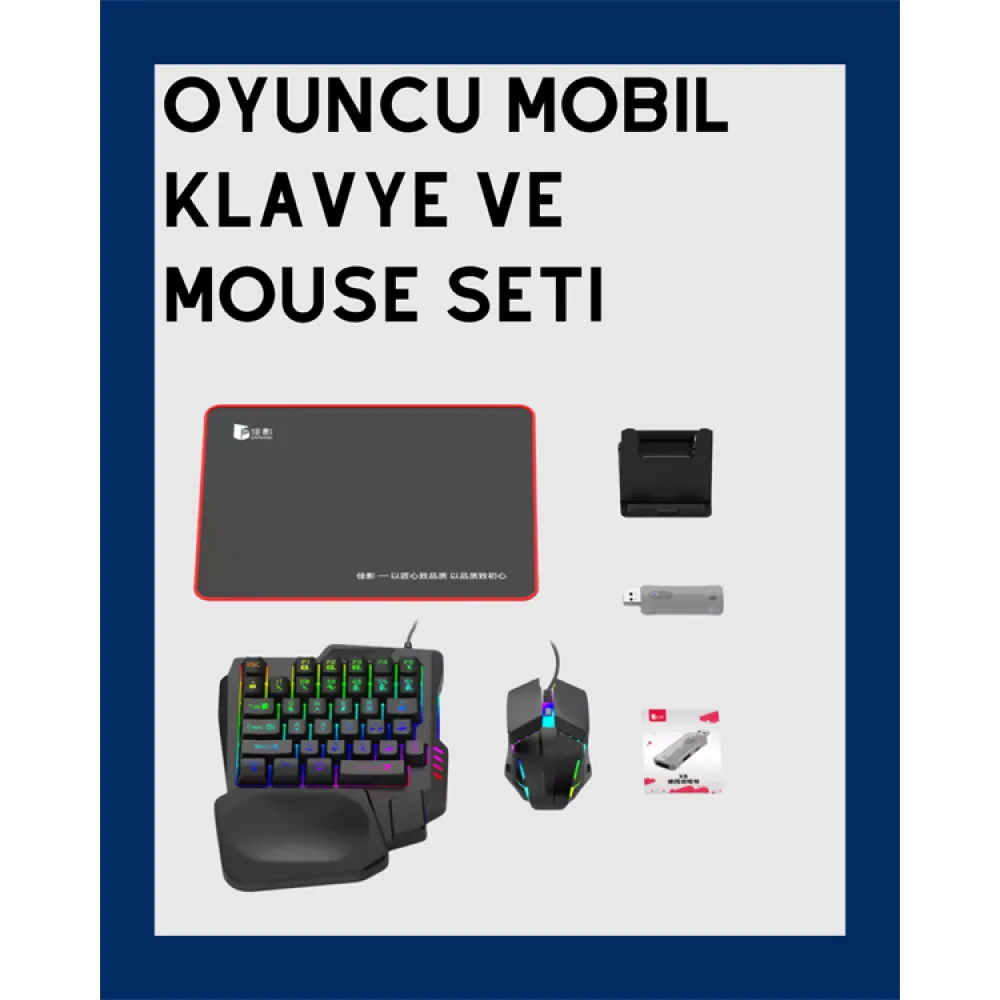 Android Uyumlu Klavye Mouse Oyun Seti – Gecikmesiz Bağlantı, Tak-Çalıştır Özellikli