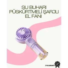 Dönen Su Sisli El Fanı – 4 Kademeli Rüzgar, Şeffaf Su Haznesi, Sessiz Çalışma