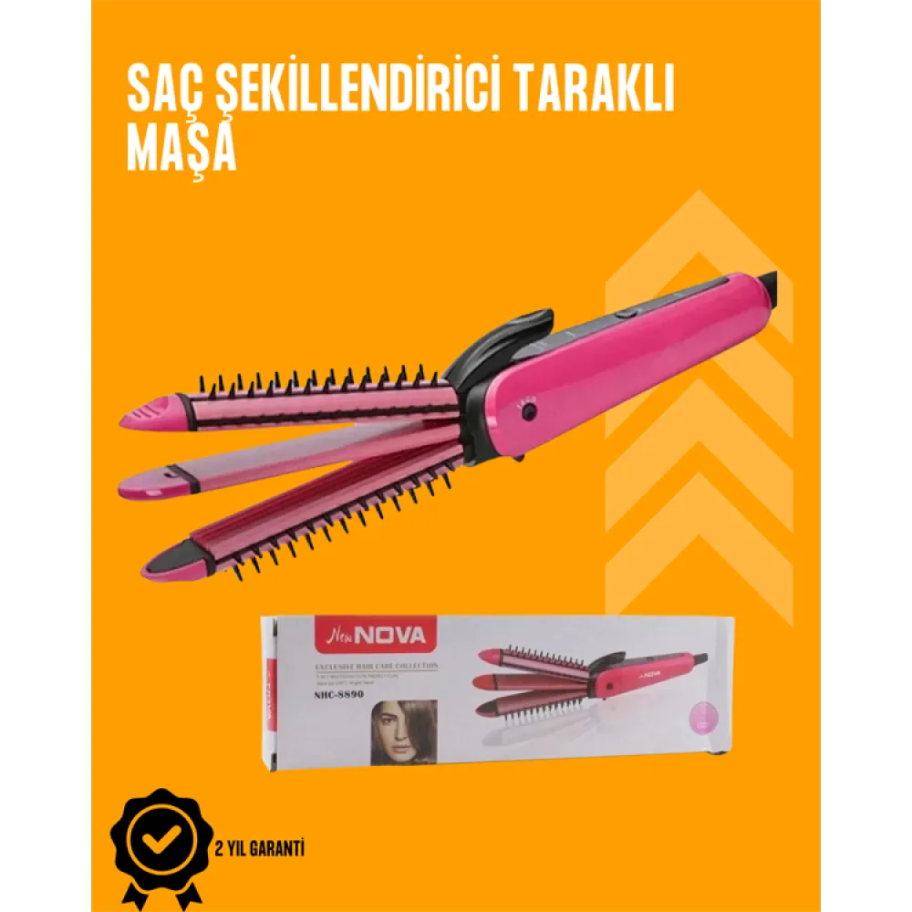 Fön İşlemine Uyumlu Sabitleyici Saç Tarağı