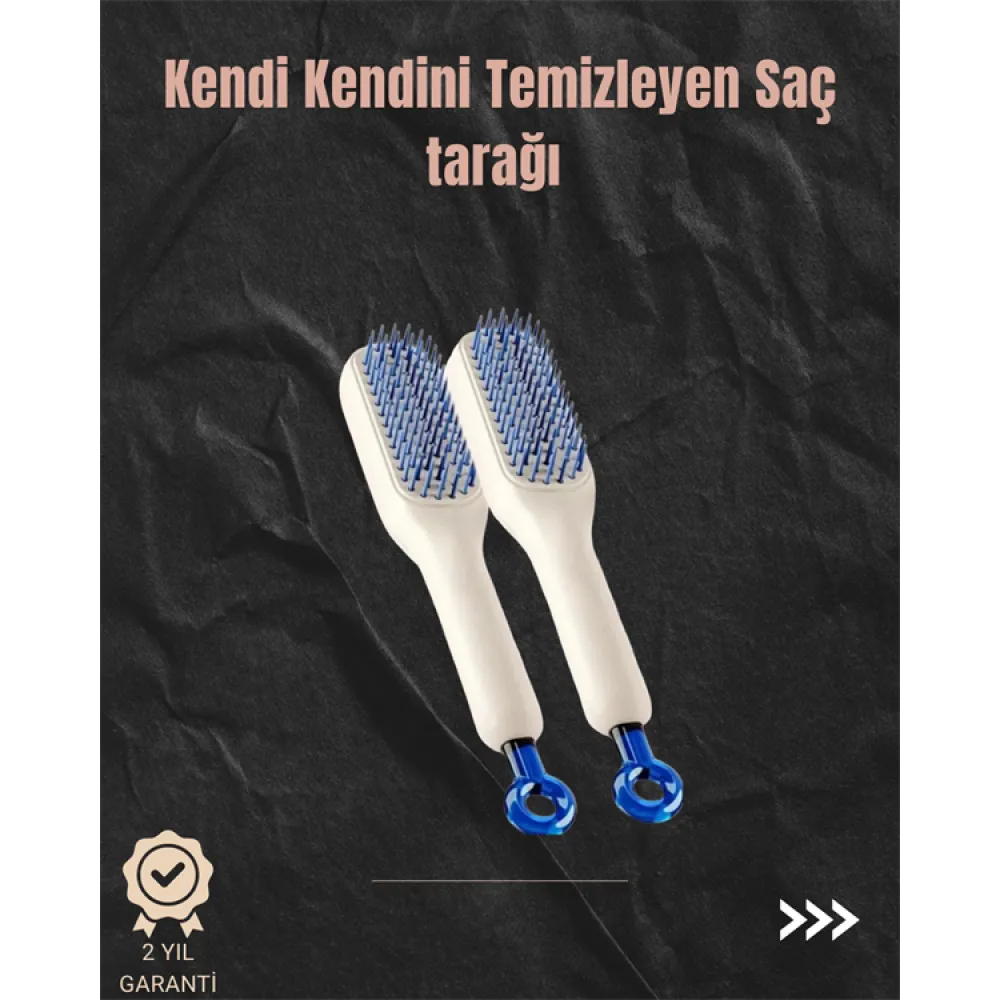 Kendini Temizleyen Hava Yastıklı Saç Tarağı – Düğümsüz Tarama