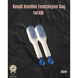Kendini Temizleyen Hava Yastıklı Saç Tarağı – Düğümsüz Tarama