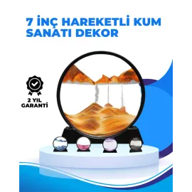 Döndürülebilir Dinamik Kum Tablosu – Stres Giderici, Yüksek Kaliteli Cam ve Doğal Kum ile Sanatsal Masa Dekoru