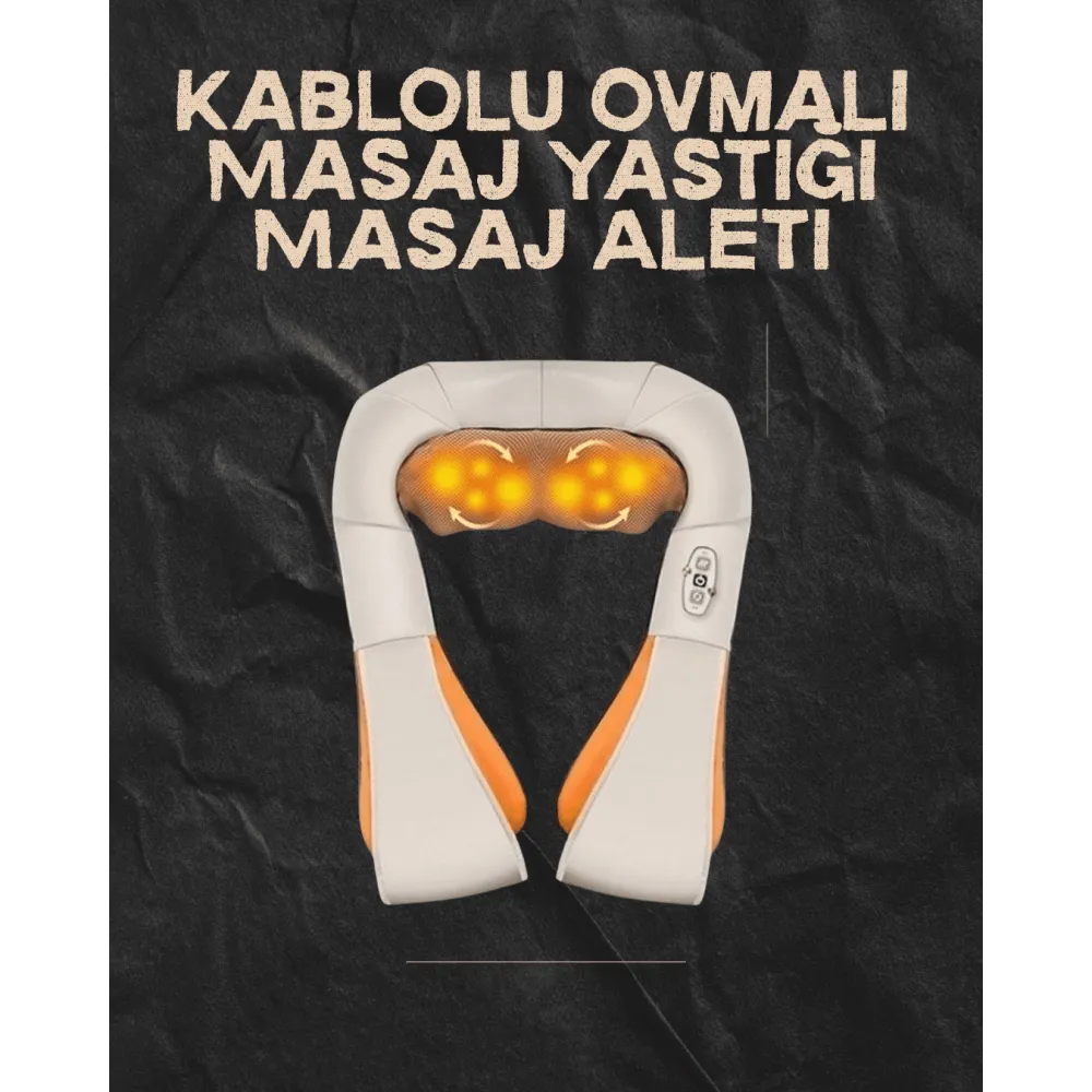 Ovmalı Isıtmalı Elektrikli Masaj Aleti – Boyun, Sırt, Bel, Omuz ve Bacak İçin Profesyonel Masaj Aleti