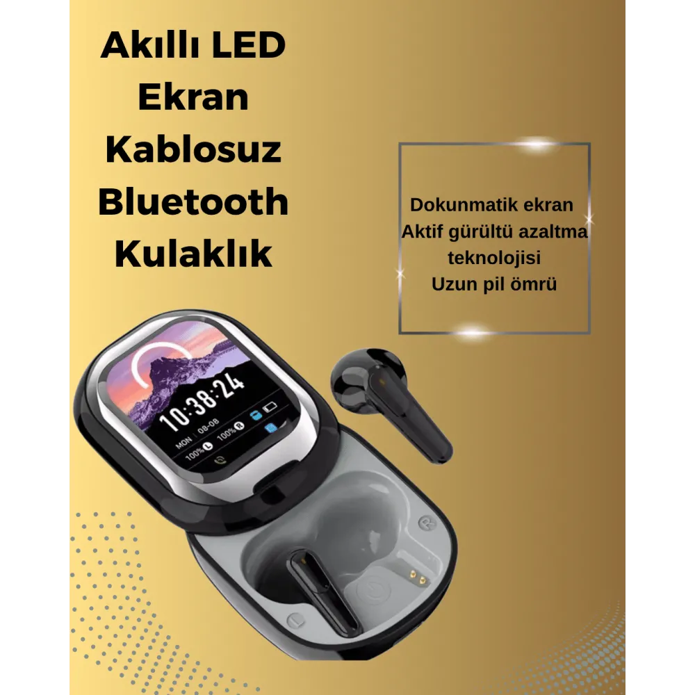 Şık, Akıllı ve Güçlü: LED Ekranlı Kablosuz Kulaklık Seti