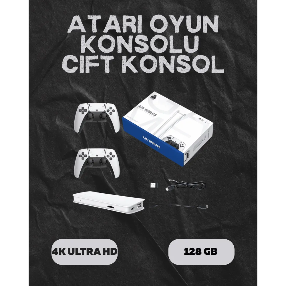 M15 Retro Konsol – 20.000 Oyunlu, Çift Gamepadli, 4K Hdmi