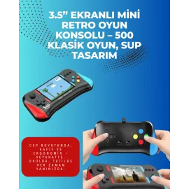 500 Retro Oyunlu Taşınabilir El Konsolu – X7M Modeli