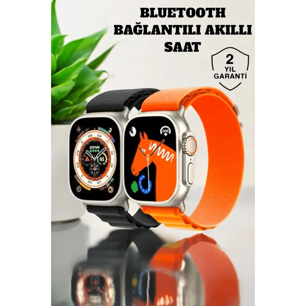 Bluetooth Bağlantılı 49Mm Dokunmatik Akıllı Saat Sağlık Ve Spor Takip Özellikli