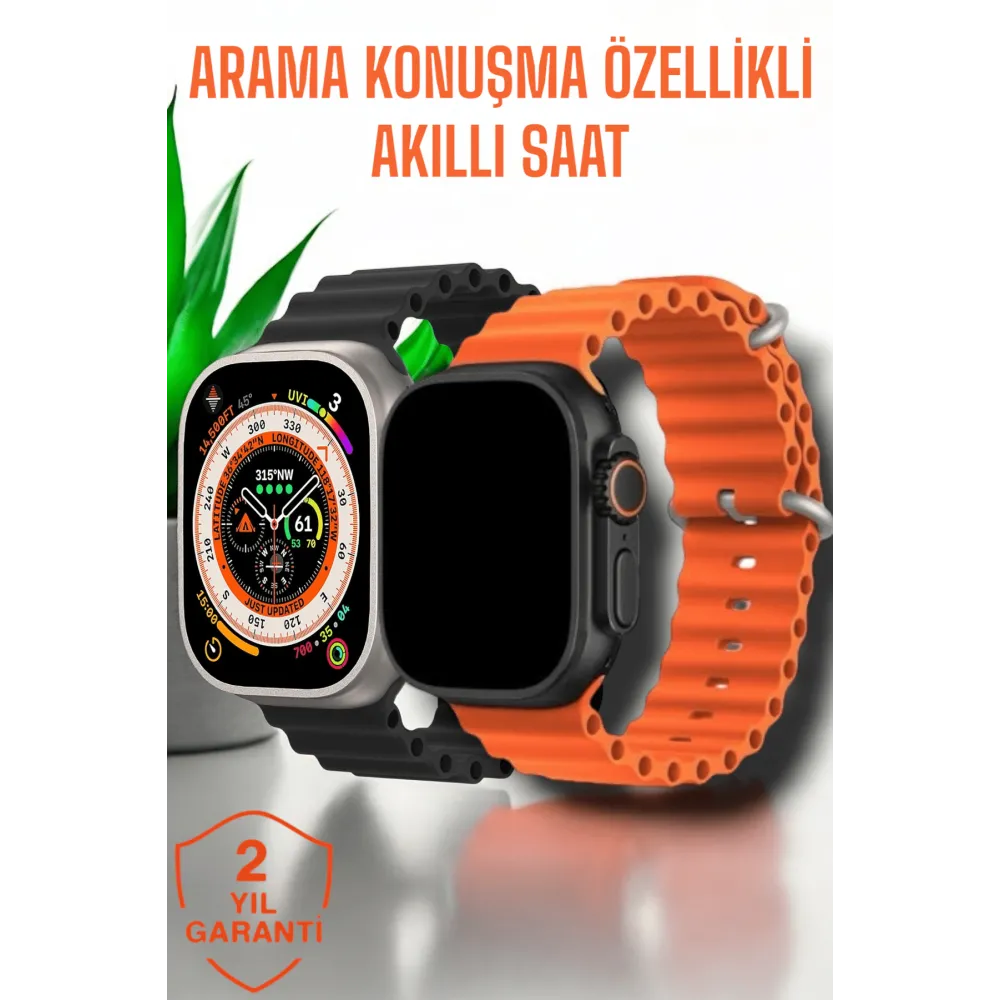 Suya ve Toza Dayanıklı 45 MM Akıllı Saat Bildirim ve Cevapsız Çağrı Görüntüleme