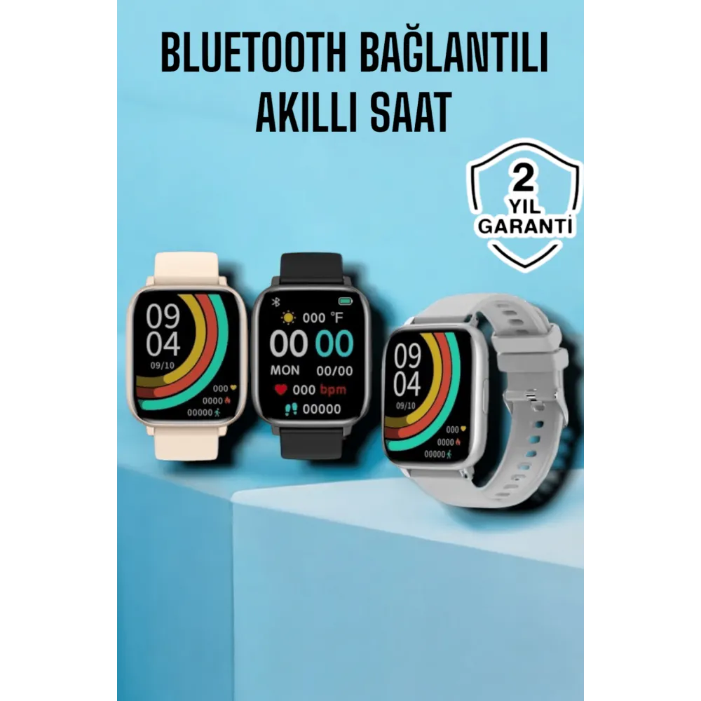 Titreşimli, Sağlık Takipli, Yeni Nesil Akıllı Saat  400mAh Batarya Kapasiteli