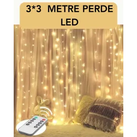 3X3 Metre Perde Led Işık – Parti Ve Bahçe Dekorasyonu