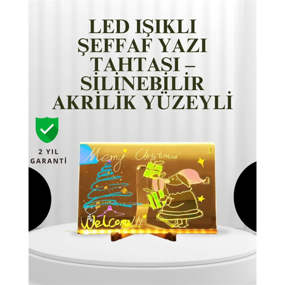 Dekoratif Led Yazı Tahtası – Silinebilir, Neon Kalemli, Planlama Ve Hatırlatma İçin İdeal