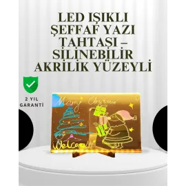 Dekoratif LED Yazı Tahtası – Silinebilir, Neon Kalemli, Planlama ve Hatırlatma İçin İdeal