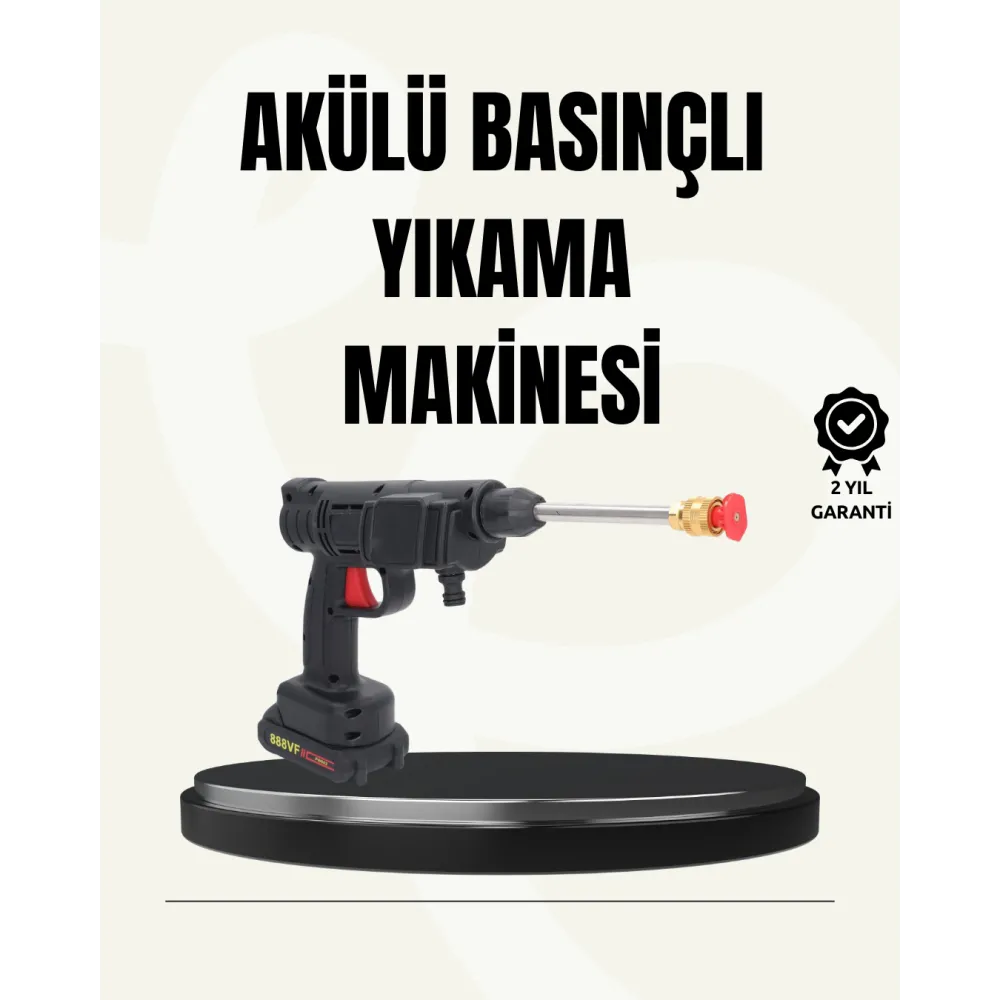 TEK BATARYALI 48V Şarjlı Basınçlı Yıkama Makinesi