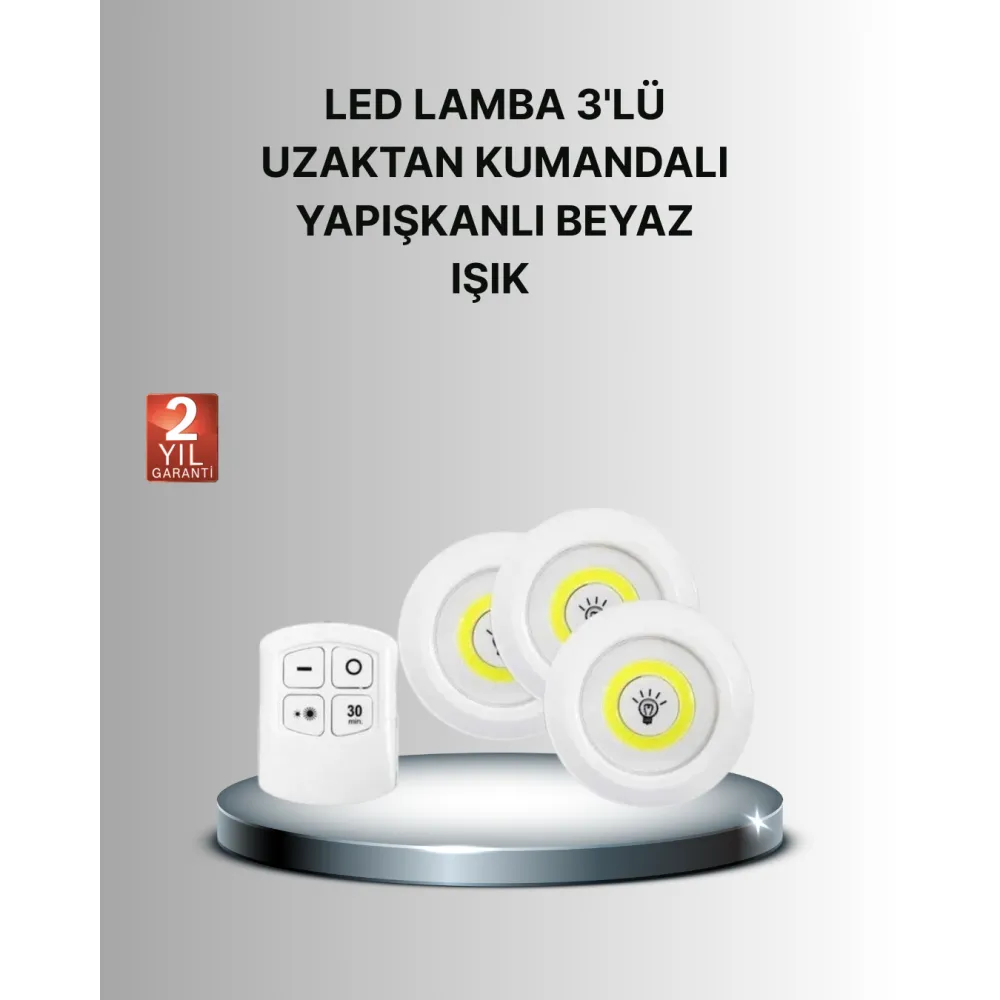 Dekoratif ve Pratik 3’lü Kumandalı Spot LED Aydınlatma