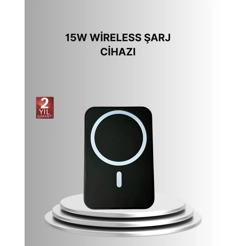 360° Döner Başlıklı Magsafe Araç Telefon Tutucu 15W Güvenli Kablosuz Şarj