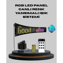 5V USB Akıllı Piksel LED Panel – Mobil Uygulama Kontrollü, Renkli Işık Efektli