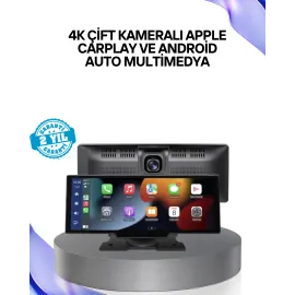Renault Megane, Clio, Symbol, Captur, Toyota Corolla, Yaris, C-HR, Ford Focus, Fiesta Uyumlu Kablosuz CarPlay Multimedya 10.26” Dokunmatik Ekran