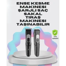 Taşınabilir Şarjlı Saç Sakal Tıraş Makinesi – 3 Taraklı, Sessiz Ve Ergonomik